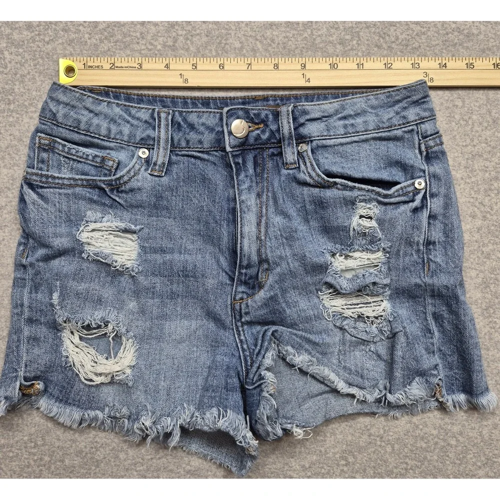 Joes Jeans Cutoff Denim Shorts Womens Distressed Raw Hem Light Wash Y2K Festival